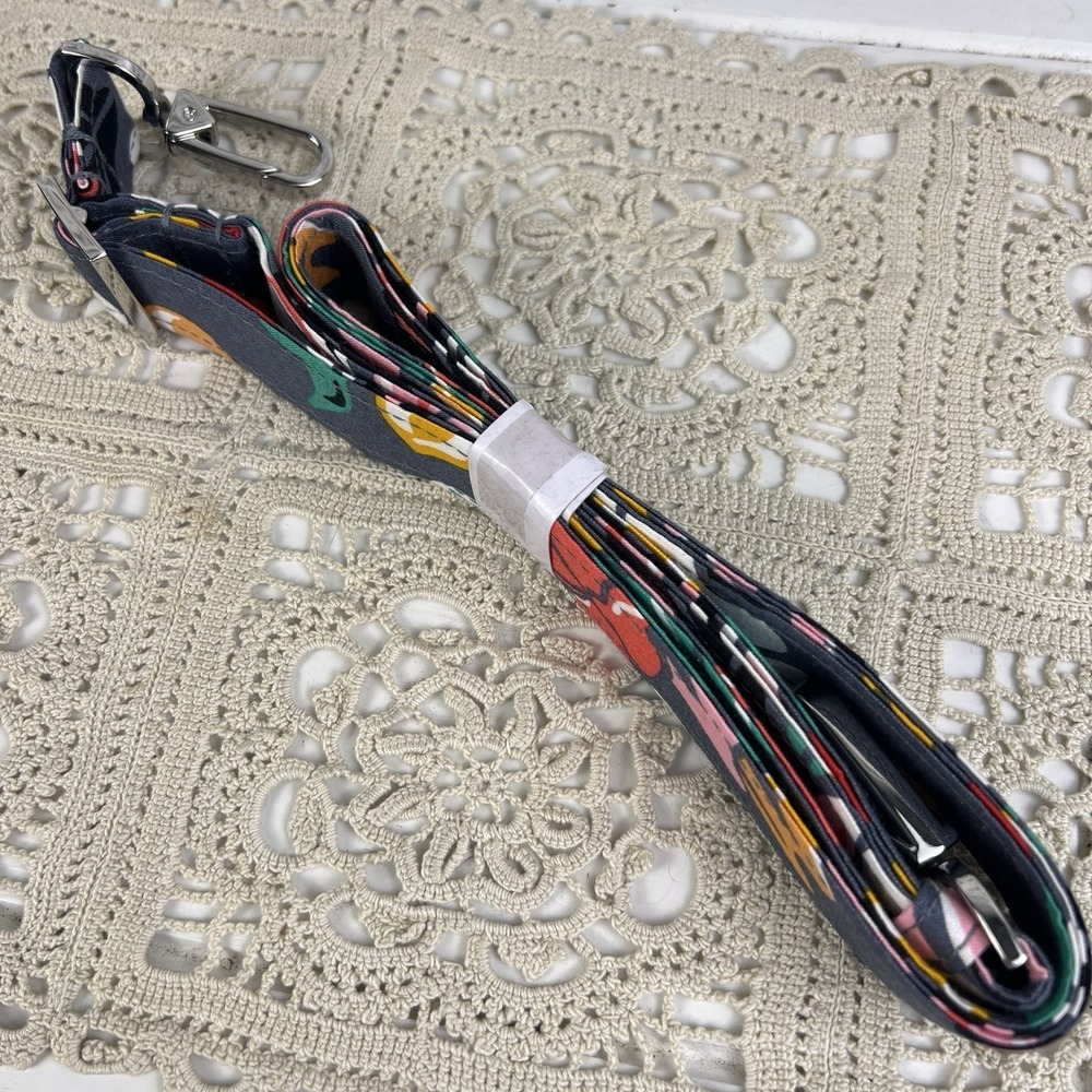 Vera Bradley Crossbody Strap Only Coastal Paradise Gray Silver Hardware New - Picture 3 of 4
